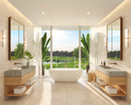 The Residences at Shell Bay by Auberge Resorts Collection Primary Bath window option overlooking golf course