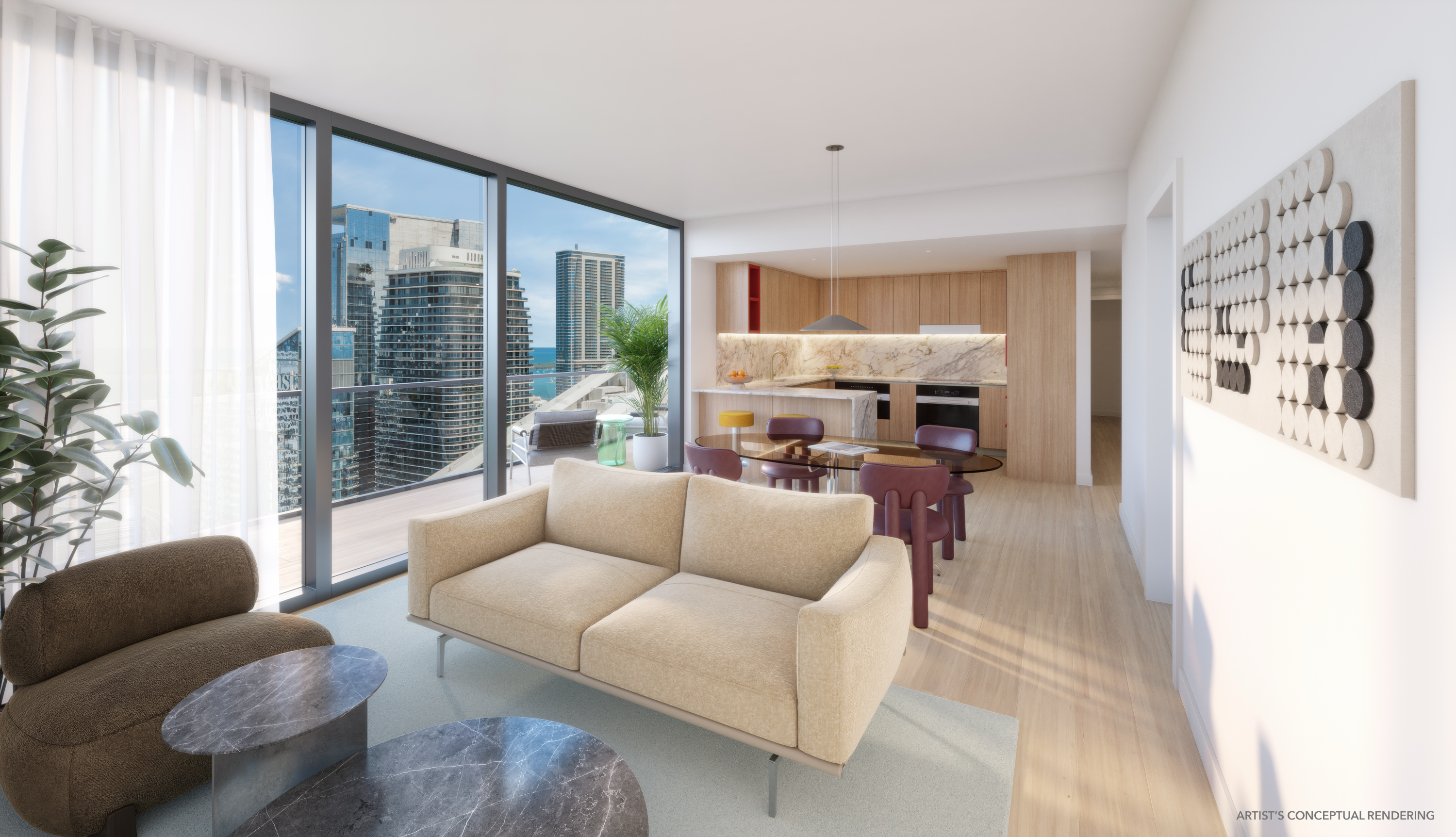 The Standard Residence Brickell Miami Penthouse Living Room