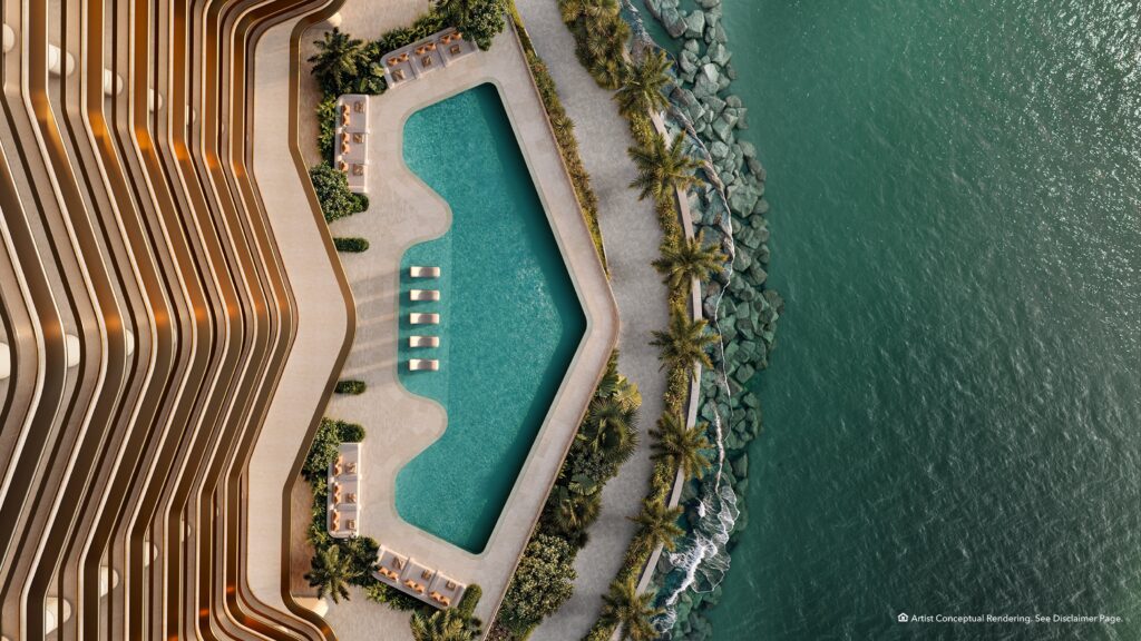 Resort-style ocean pool