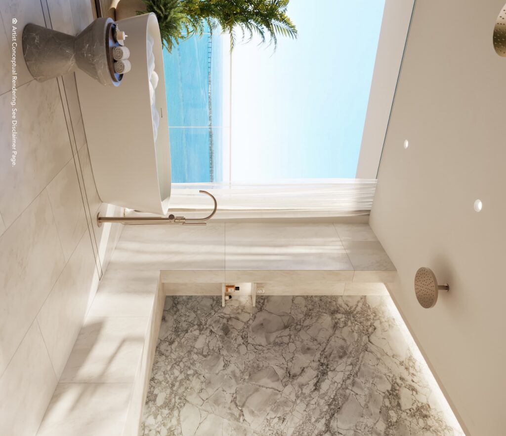 Spa wet room at The Residences at Mandarin Oriental, Miami
