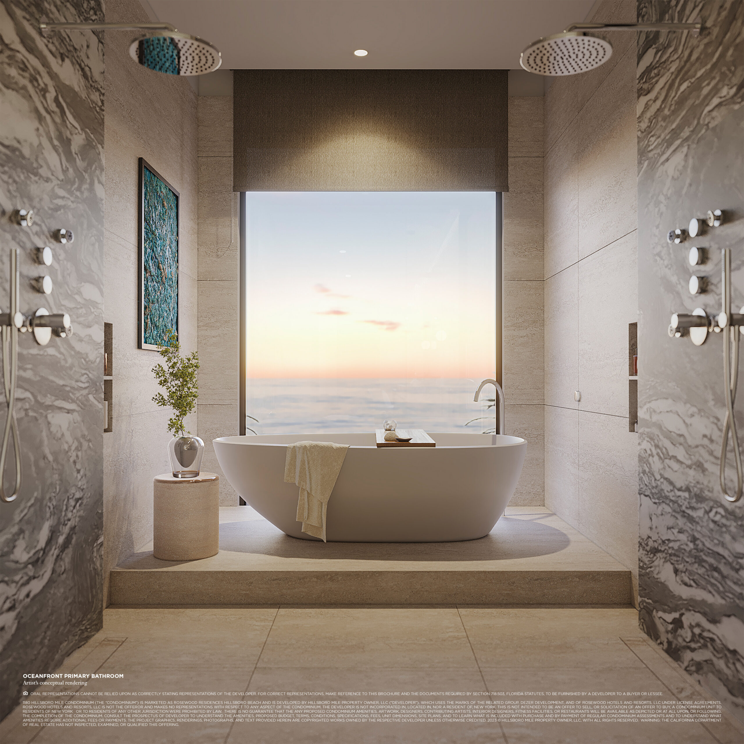 Oceanfront primary bathroom